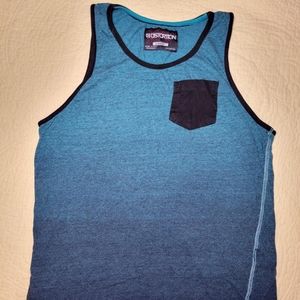 Blue Ombre Pocket Tank Top